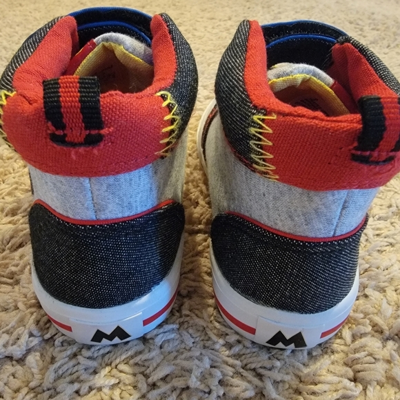 Disney Mickey Mouse Toddler Boys Shoes SNEAKERS High Tops - Picture 4 of 6